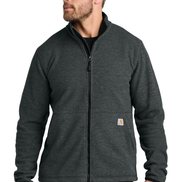 Textured Full Zip Fleece Jacket Thumbnail
